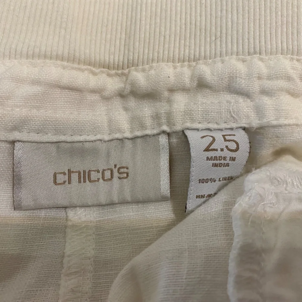 Chico’s white linen pants size 2.5 (size 14) - Picture 8 of 10
